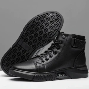 BLACK" LEATHER BOOTS - size/41